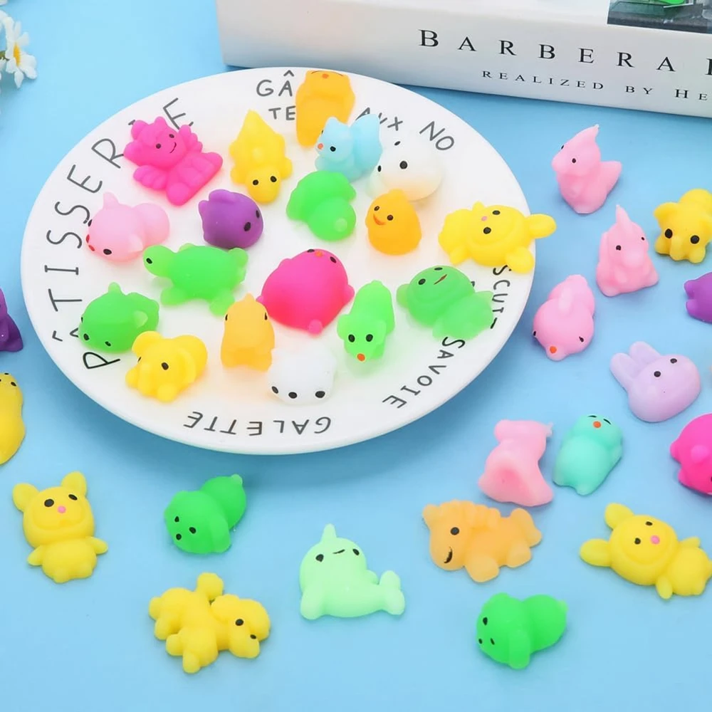 60PCS Super Mini Mochi Squishy Toys Kawaii Cute Cool Squishies Animals Bulk Fidget Toys Party Favors for Kids Boys Girls Gifts