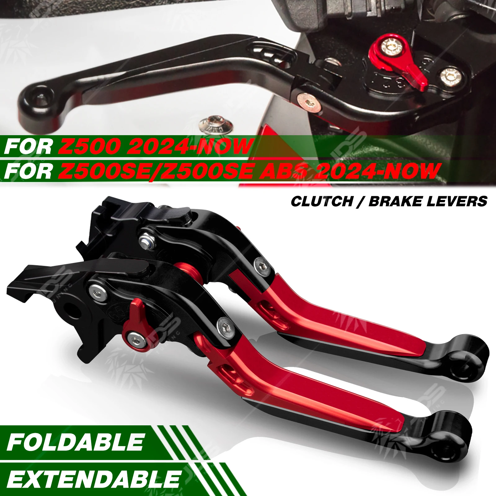 

JDSTUNING For Kawasaki Z500/Z500SE/ABS 2024-NOW Folding Clutch and Brake Lever Set Adjustable Levers Accessories Parts