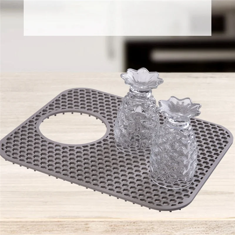

AEE4-Silicone Sink Mat, 2 Pack Sink Protectors For Kitchen Sink, Folding Non-Slip Heat Resistant Sink Mat