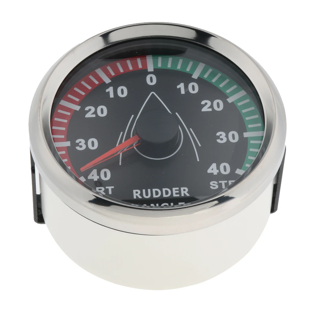 Stainless Steel Rudder Angle Gauge IP67 Waterproof Marine Boat Part Precision Stepping Meter for Marine Gauges Control