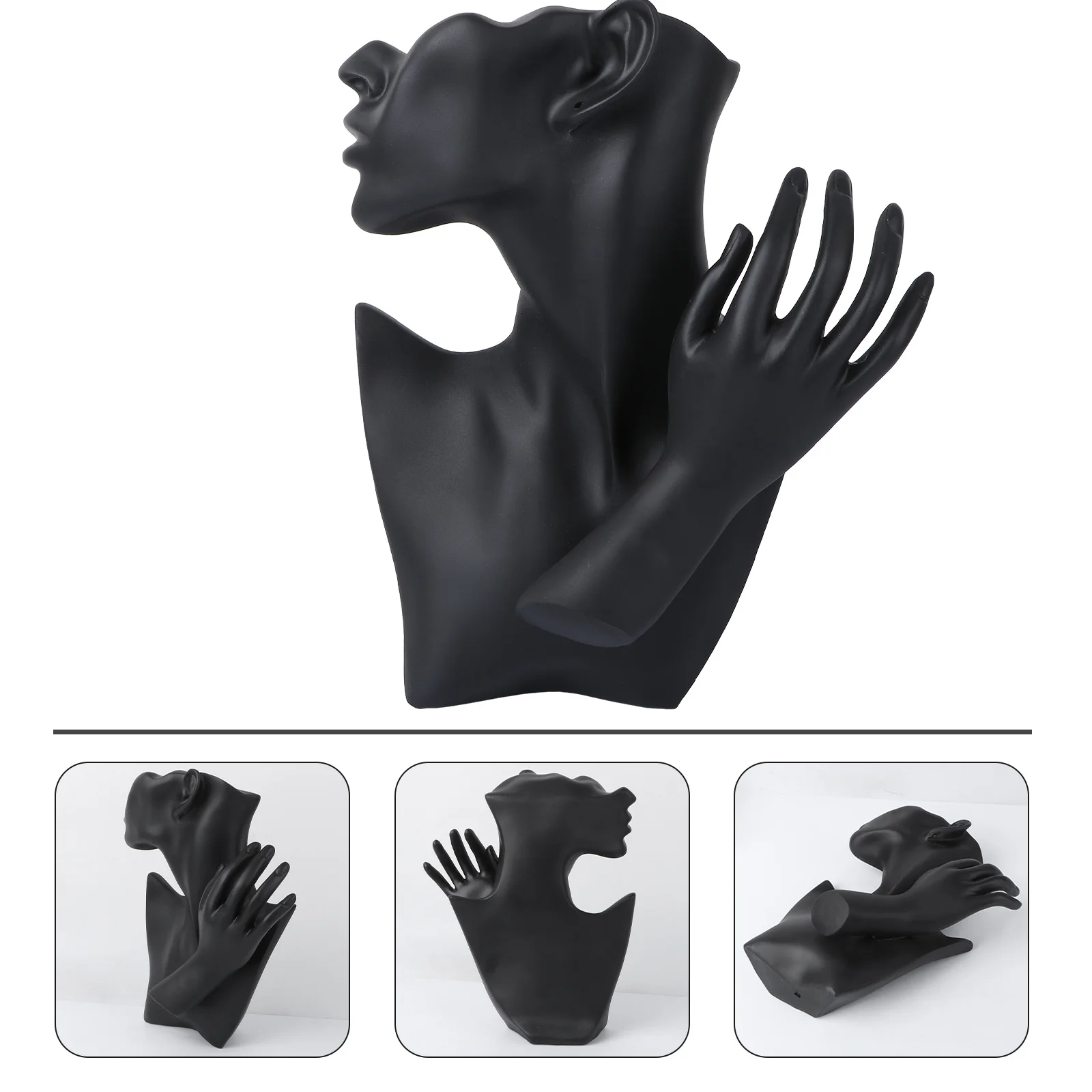 1Pcs Resin Jewelry Display Mask Ornament Creative Desktop Necklace Earring Stand Decorative Ring Holder Storage