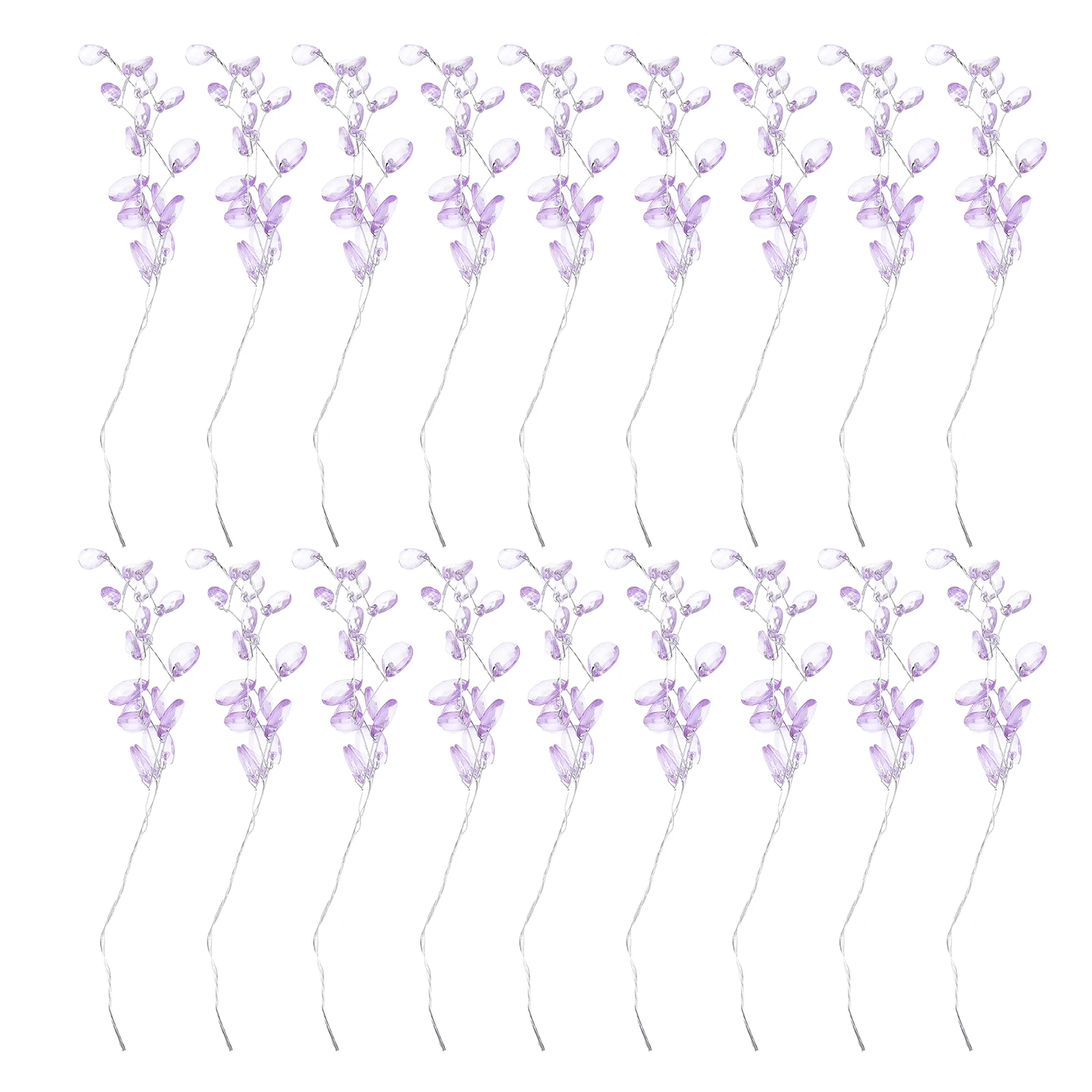 

50pcs Artificial Flower Bride Wedding Decorations Acrylic Bouquet Beaded Sticks Flowers DIY Accessories Craft Decoration
