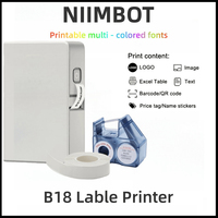 NIIMBOT B18 Color Label Printer, Wireless Bluetooth Connection, Portable,Mobile Editing,Support Color Printing Rechargeable