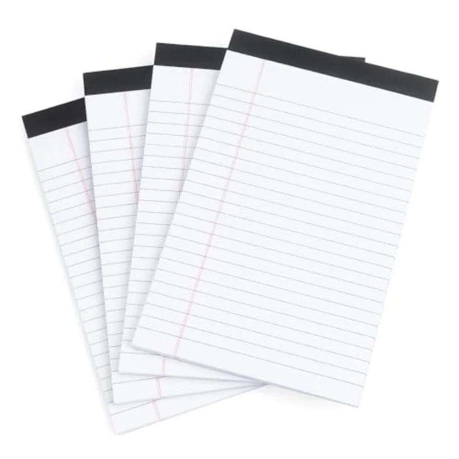 

Legal Pads Note Pads 5 x 8 Inch Lined Writing Pads 50 Sheets Per Writing Pad 4 Pack