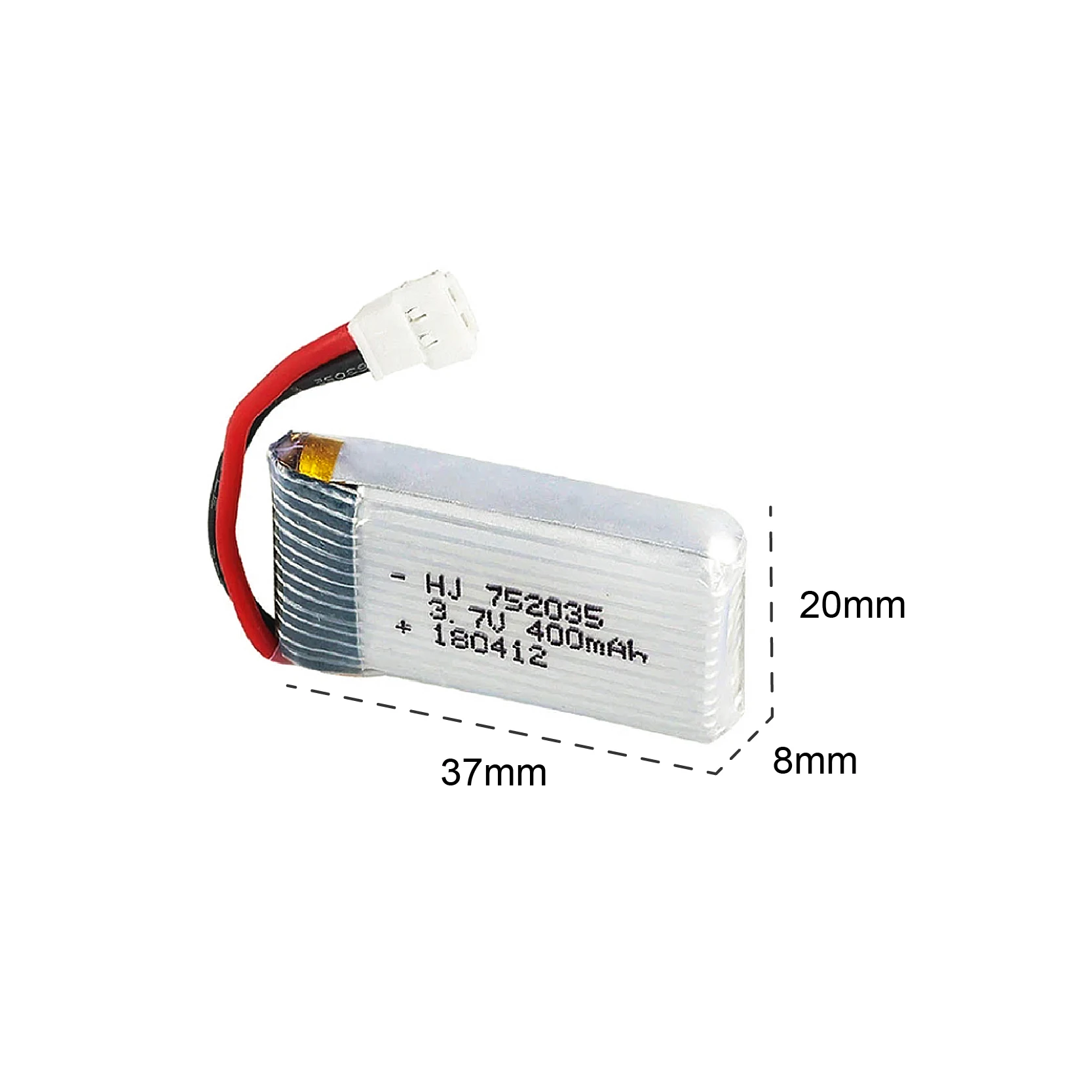 400mAh Lipo Battery For Syma X5 X5C X5C-1 X5SC wltoys K100 K123 K124 RC RC 3.7V Drone Spare Parts with XH2.54