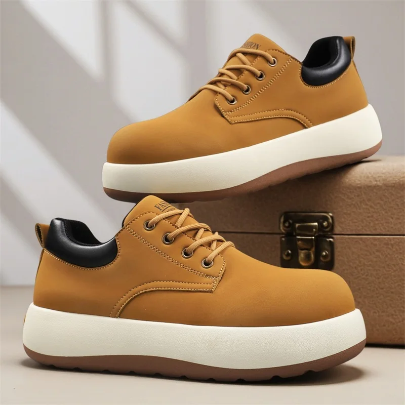 

Men Thick Soled Sneakers Fashion Spring/Autumn Soft Board Shoes Personalized Trend Versatile Multi Functional Men Casual Shoes