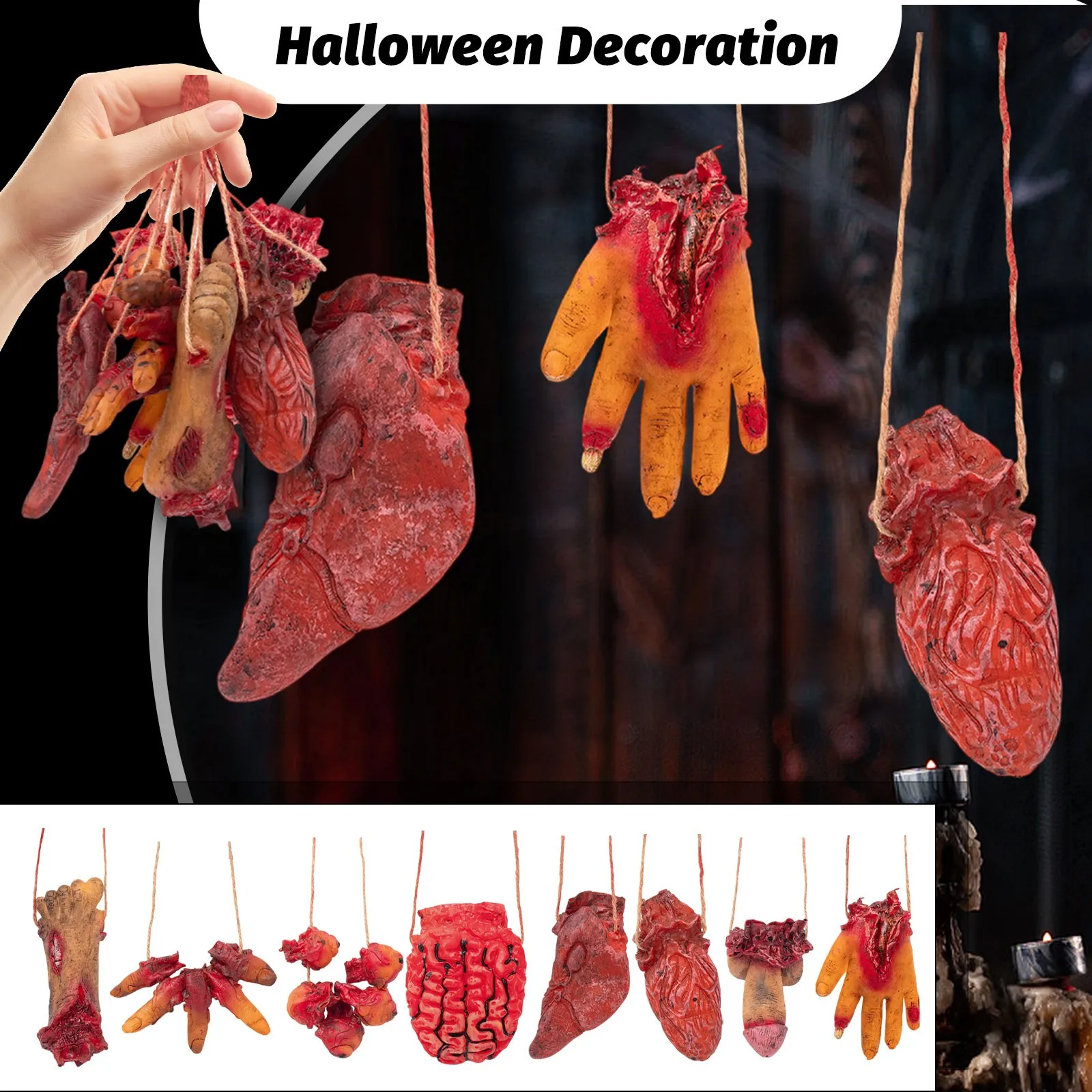 زاحف هالوين الحلي معلقة قلادة هالوين تحت عنوان الديكور الدعائم منزل مسكون مكان تخطيط الديكور الدعائم