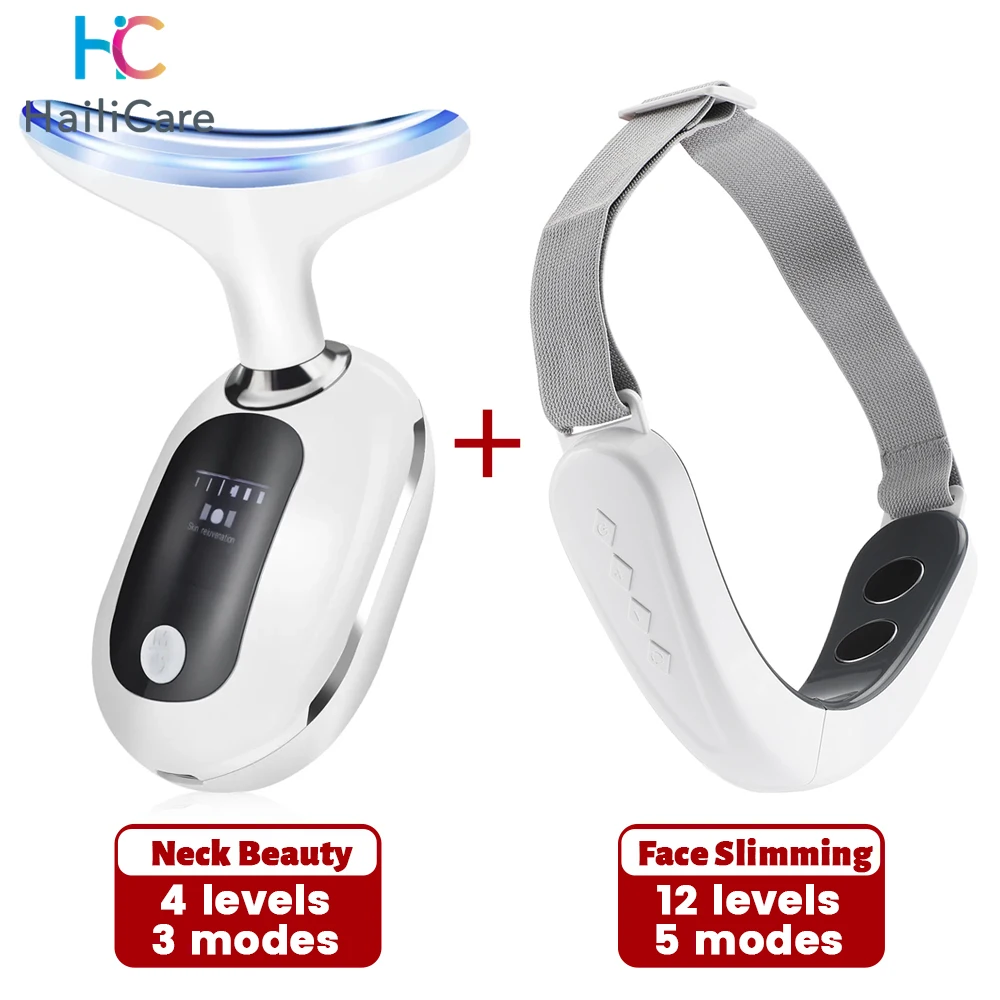جهاز تدليك رفع الوجه على شكل حرف V ، ذقن مزدوج ، حزام رفع ، تنحيف الوجه ، جهاز اهتزاز ، جهاز تحكم عن بعد ، العناية بالبشرة