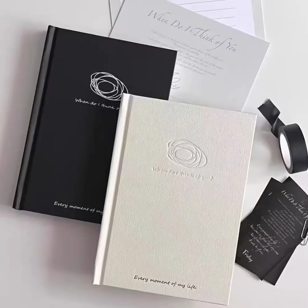 Minimalist Hardcover Brain Blank Notebook Student Journal Ledger Random Thoughts Notebook For Exam Daily Schedule Planning