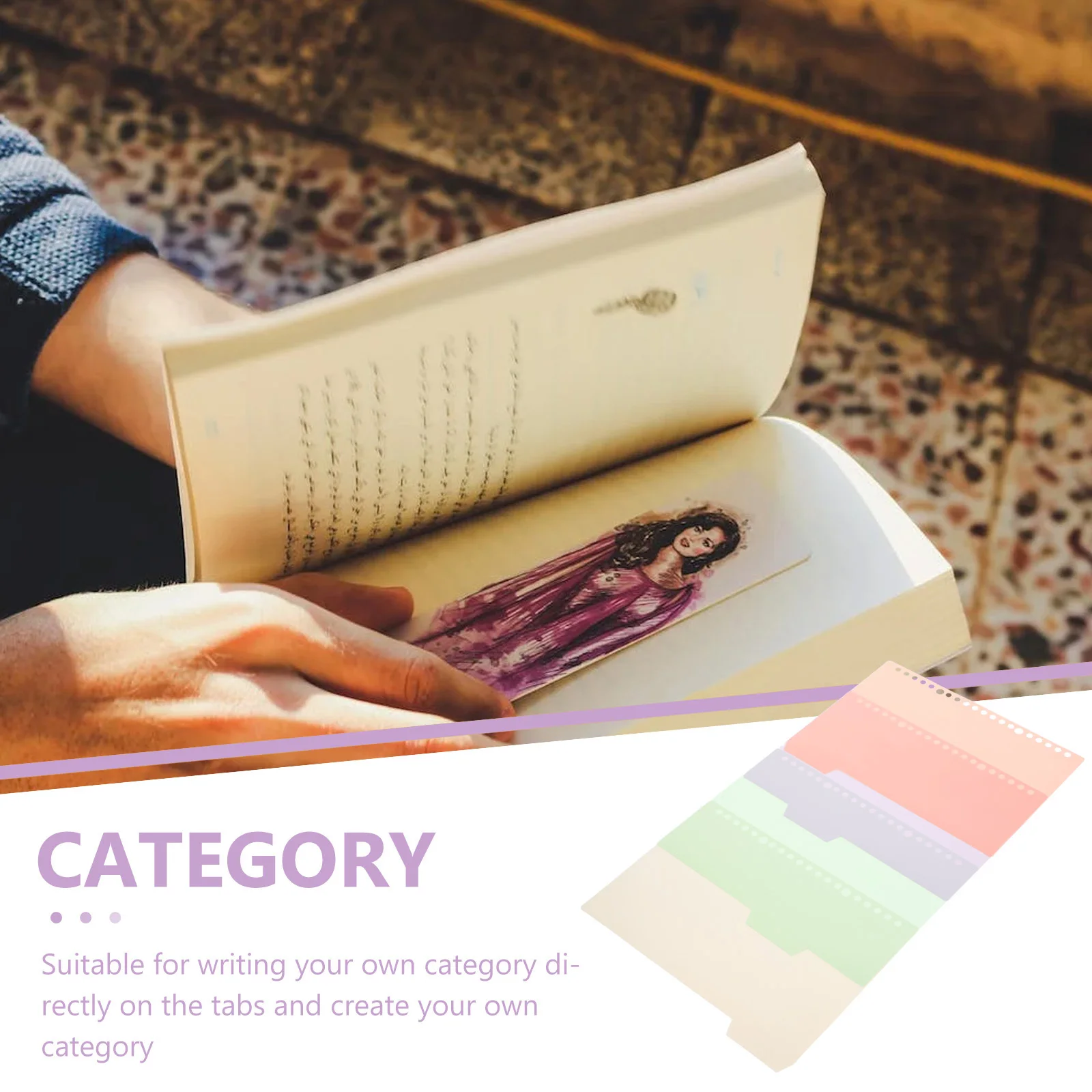 

8Pcs Colorful Binder Dividers Writable Tabs for Document Organization Indexing Flagging File Dividers Loose-Leaf Page Markers