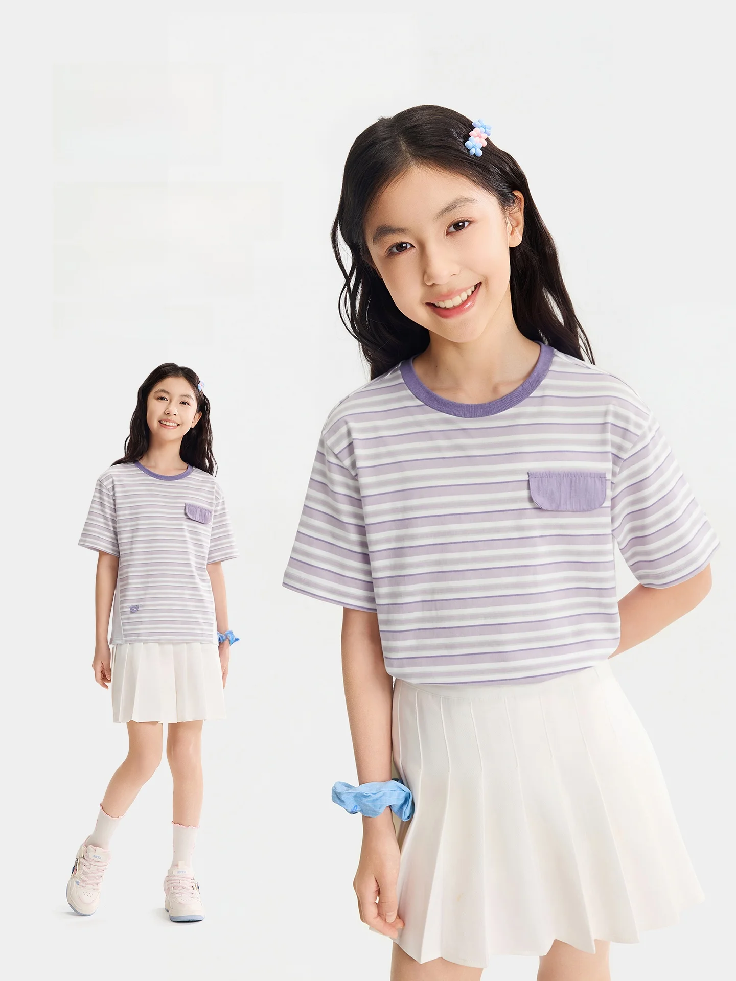 t-shirt-a-maniche-corte-in-maglia-a-righe-in-puro-cotone-per-bambine-della-serie-outdoor-wwf-nuova-collezione-estiva