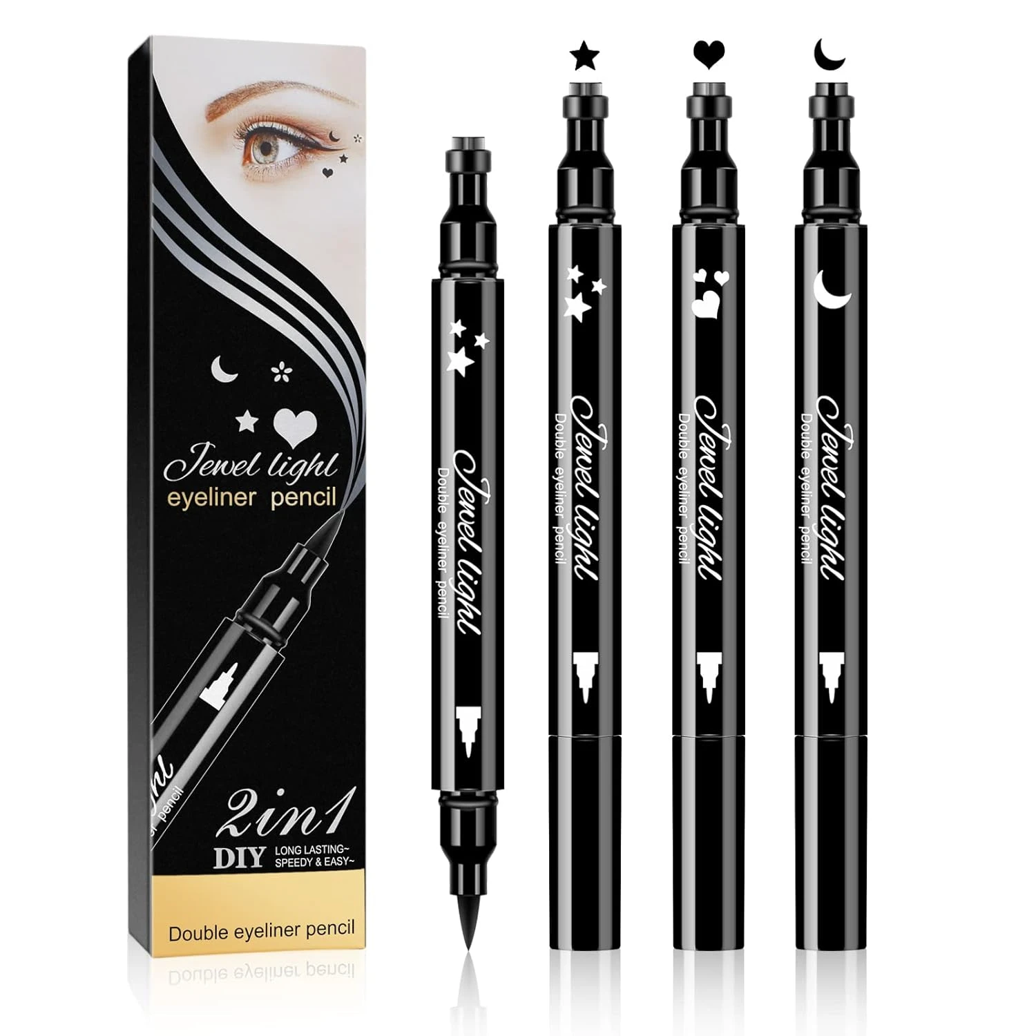 

P Collection Long-lasting Smudge-proof Eyeliner – Precision Liquid Liner for Precise Eye Makeup, Smudge-resistant Formula, Per