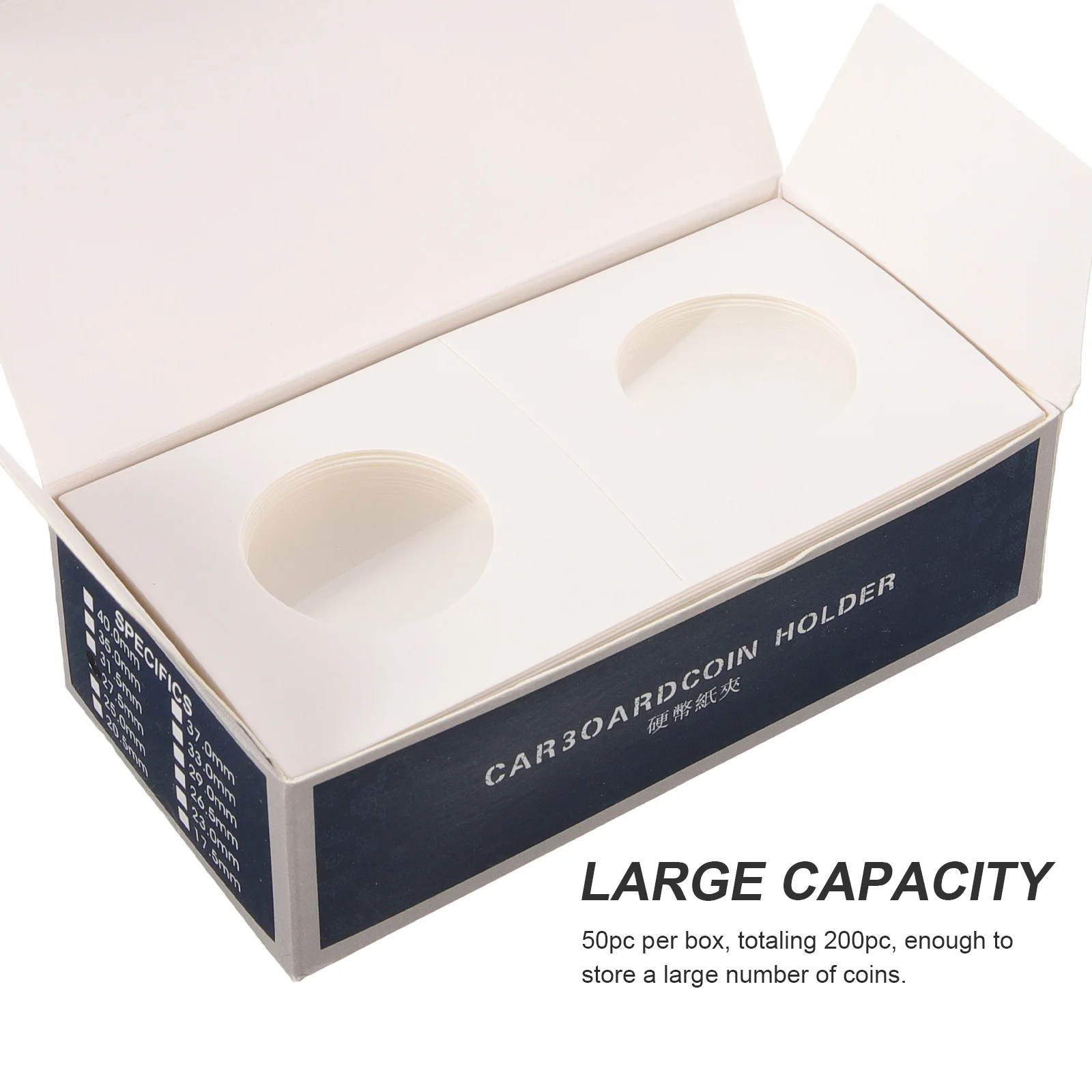 

4 Boxes Portable Coin Holder Paper Clip Transparent Protective Case for Coin Collection Supplies Easy Access Display Function