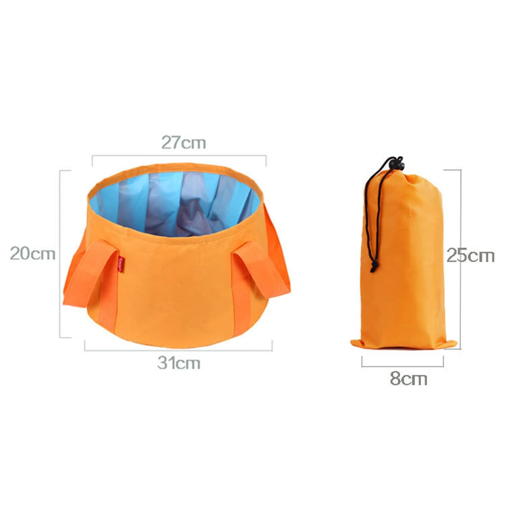 

2Pcs Foldable Water Basin Bucket Lightweight Collapsible Camping Hiking Fishing Travel Outdoor Portable Washbasin Bowl Pot