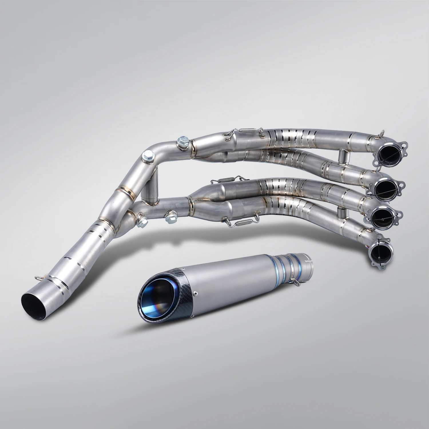 For S1000R 2021-2024/S1000RR 2019-2024 Motorcycle Modified Exhaust, Ti Alloy Front Connecting Pipe SC Exhaust For S1000RR