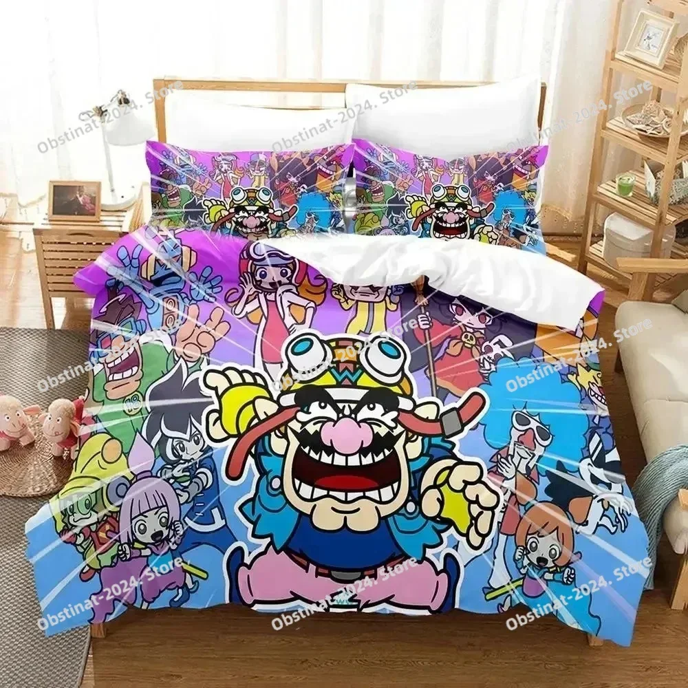 

Cartoon Wario Ware Get It Together Printed Bed Set Duvet Cover Pillowcase Bedding Set Linen Sheet Quilt Cover Queen King Size