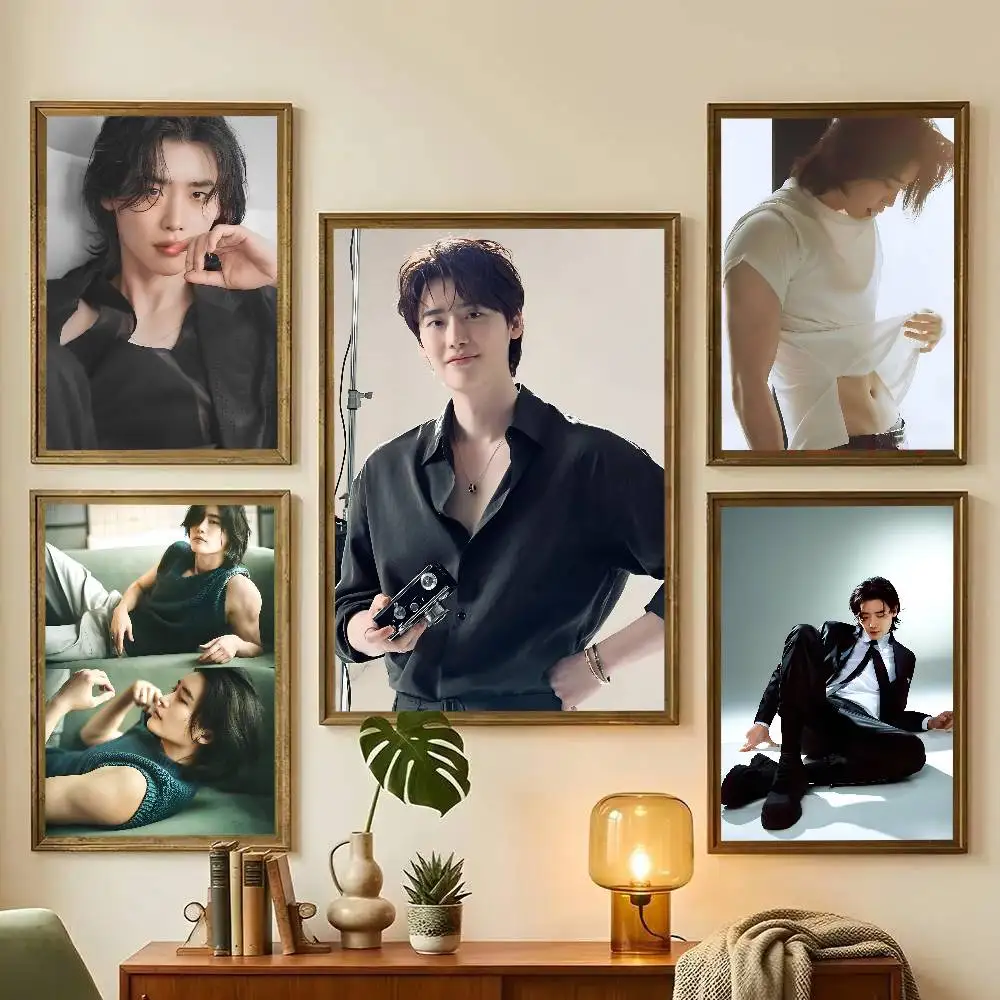 Póster artístico del actor coreano Lee Jong Suk con impresiones, decoración para el hogar, dormitorio, sala de estar, regalo