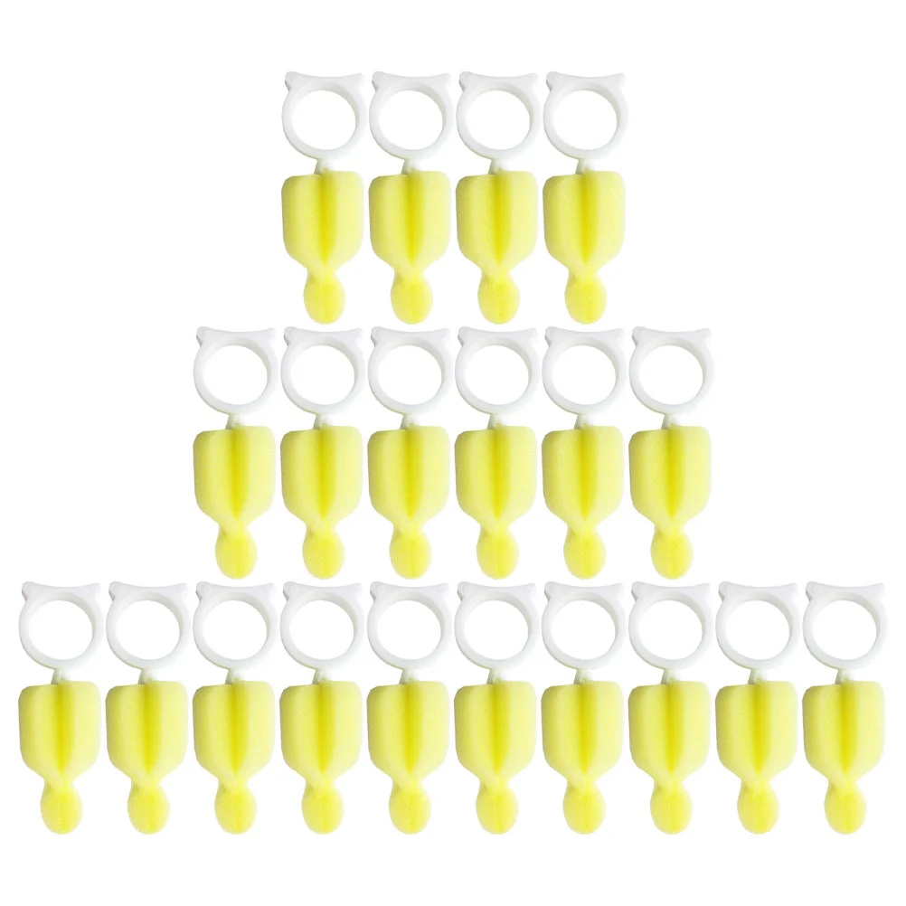 

20 Pcs Baby Bottle Cleaner Pacifier Cleaning Brush Nipple Sponge Portable for Yellow Newborn