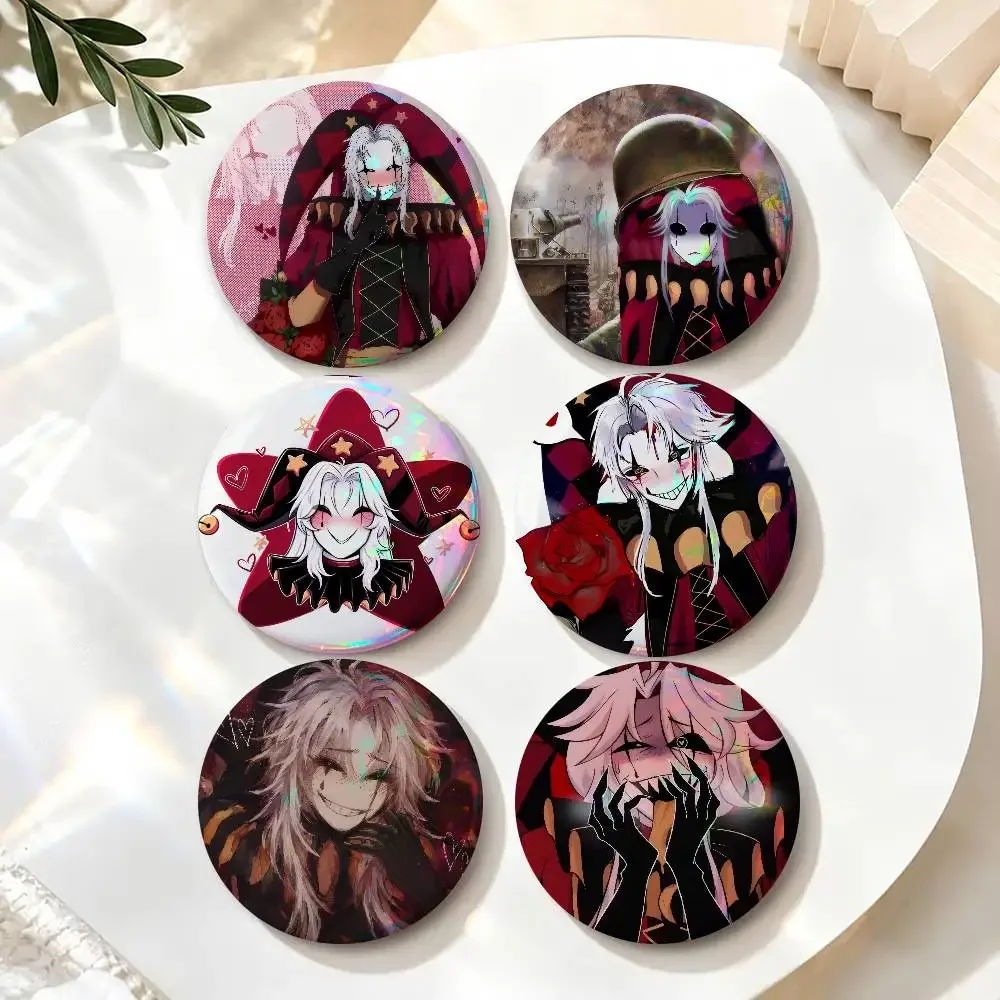 T-The Freak Circus Pierrot   Button Pins Cute Manhwa Coin Brooch DIY Backpack Clothing Decor Badge Jewelry Accessories Gifts