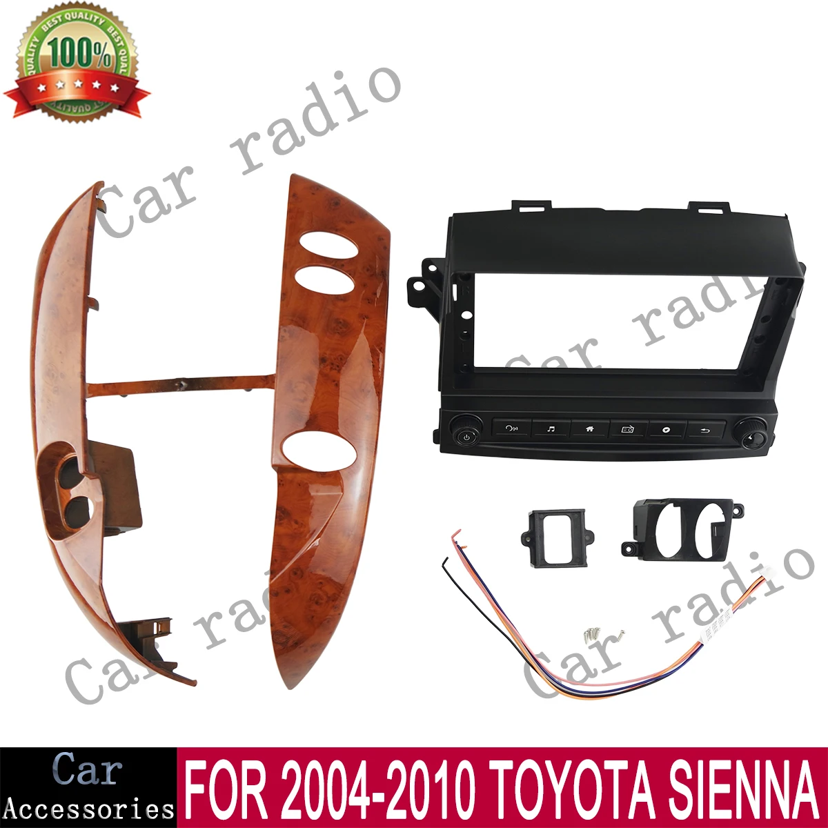 

For 2004-2010 TOYOTA SIENNA 12.3 Inch Car Radio Android Stereo Frame Player Head Unit Fascia Panel Dash Board Cover