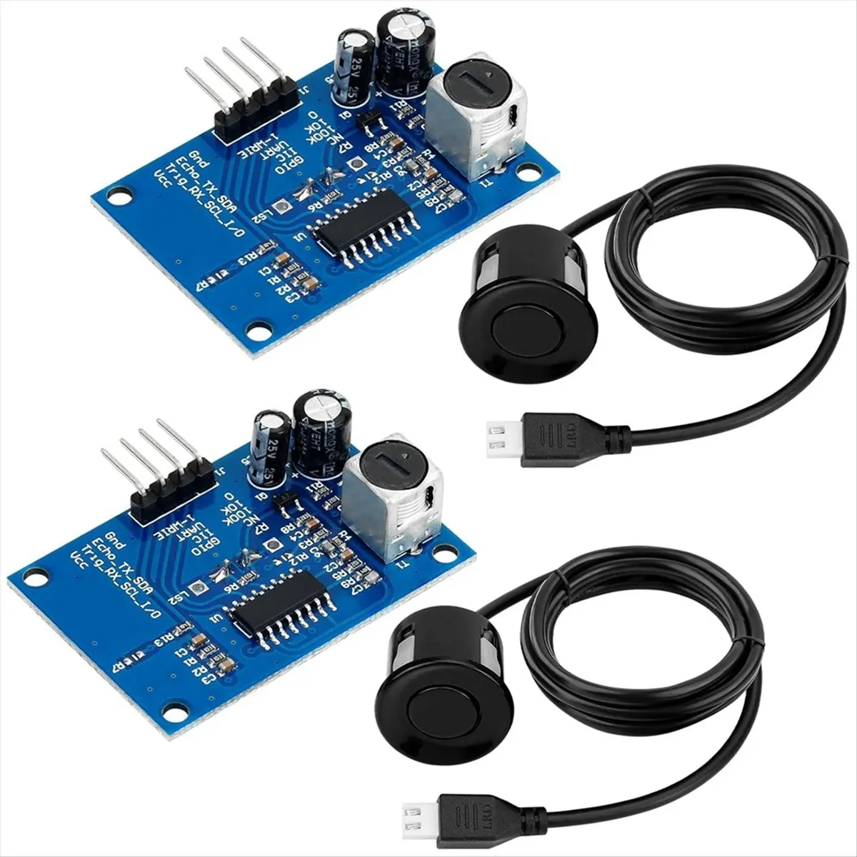 AT16 2pcs Ultrasonic Distance Sensor for Distance Measurement Obstacle Avoidance Industrial Control -SR04T