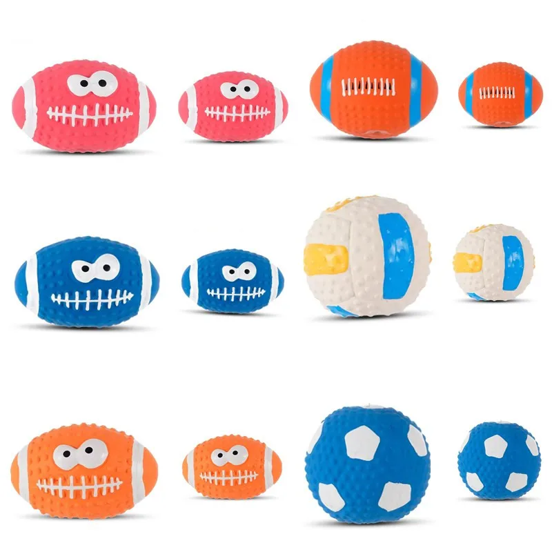 강아지 삑삑이 고무 장난감, 라텍스 씹는 장난감, 강아지 소리 나는 장난감, 동물 물림 방지 공, 소형, 중형, 대형견용 애완용품