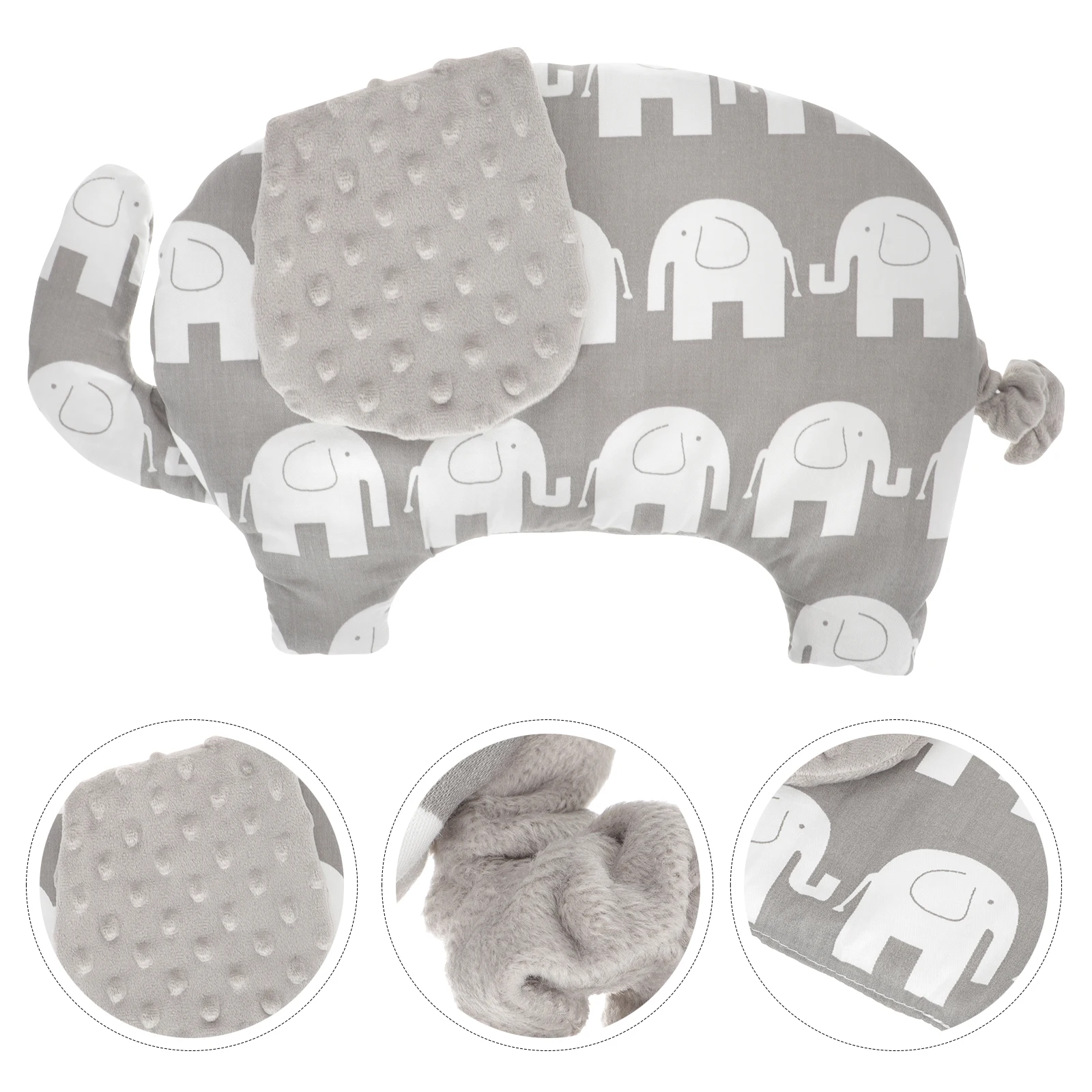 

Elephant Shaped Baby Head Pillow Newborn Toddler Support Prevent Flat Head Durable Comfortable Kids Friendly Gift