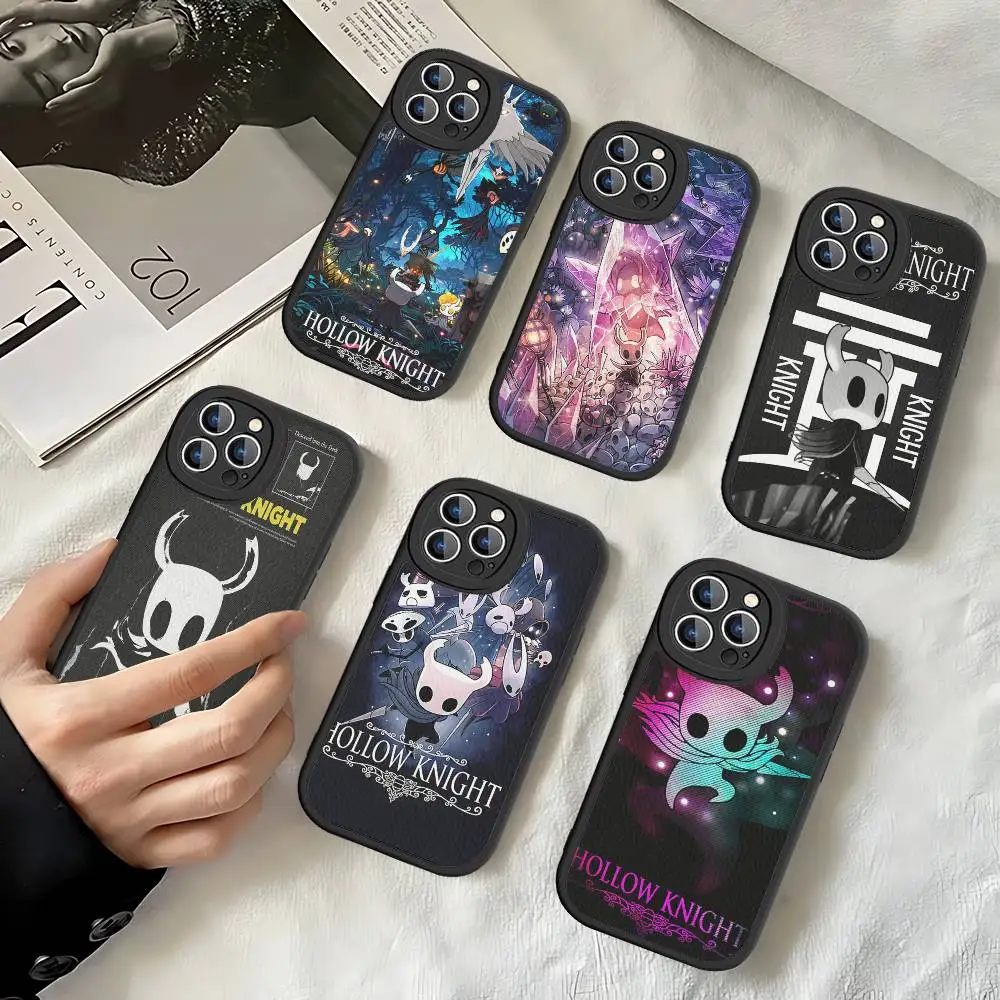 

Hollow Knights Cartoon Phone Case Hard Leather For IPhone 14 13 16 Mini 15 14 11 12 Pro Max Plus Fundas