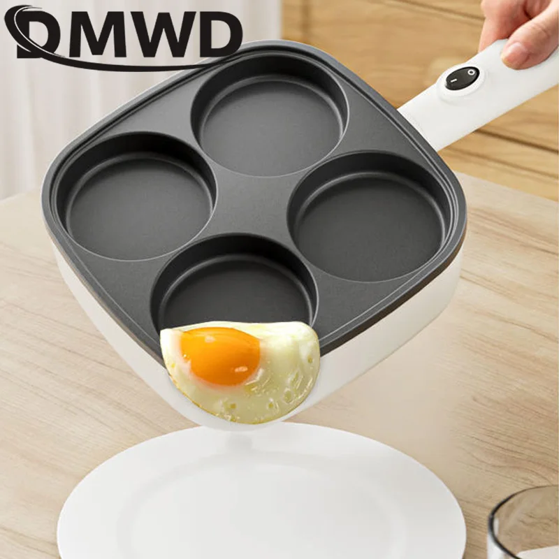 DMWD Multifunctional Electric Frying Pan Non-stick Omelette Steak Cooking Pan Egg Pancake Hamburger Bread Breakfast Machine