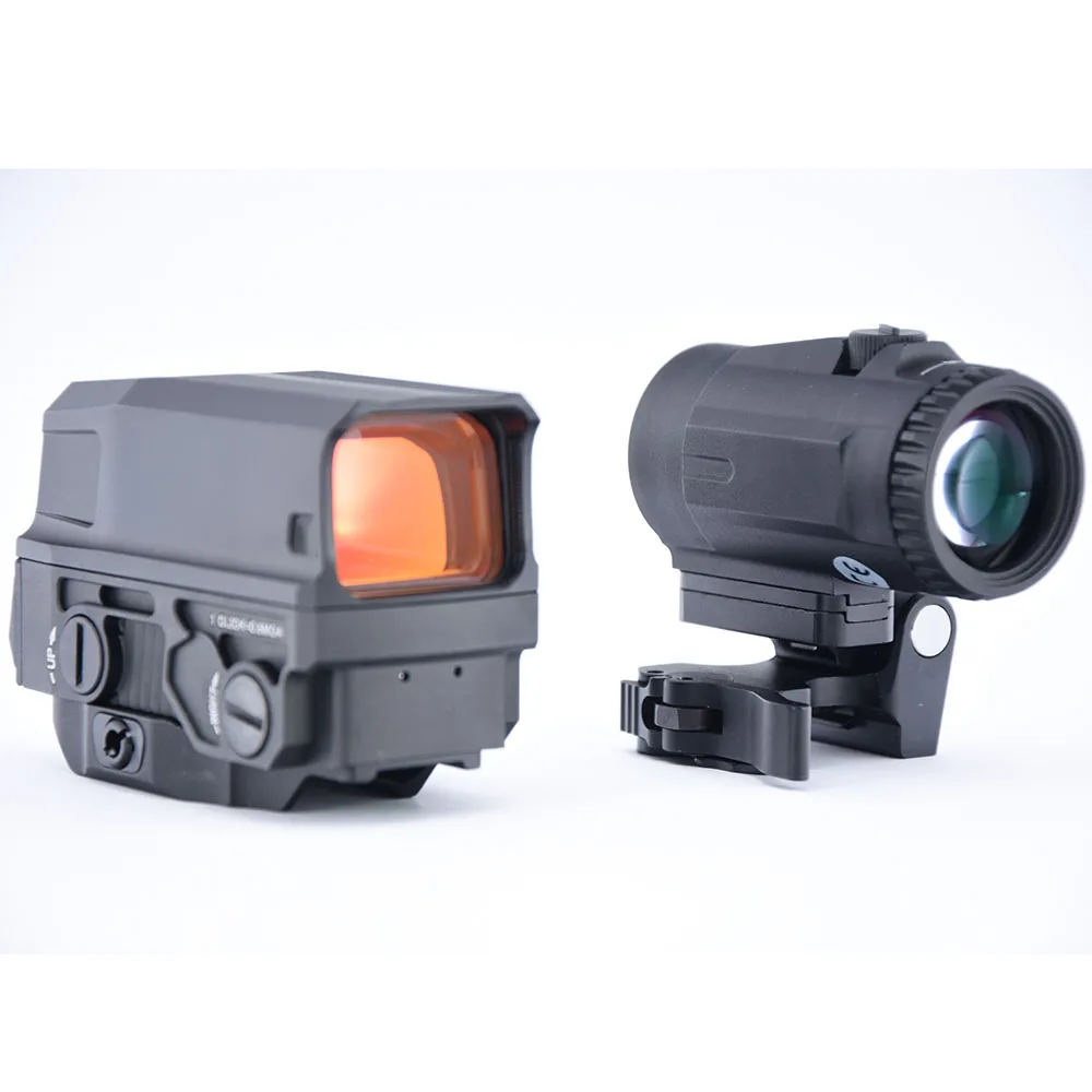 Imagem -03 - Holographic Reflex Red Dot Sight G33 G43 3x Lupa Âmbito Óptico Combo Tático com Picatinny Weaver Montagem Lateral Flip 20 mm