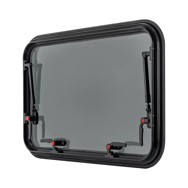 Rugged Double Glazed Acrylic RV Window with Pleated Blinds and Insect Netting for Caravan Camping Vehicle Replacement Part