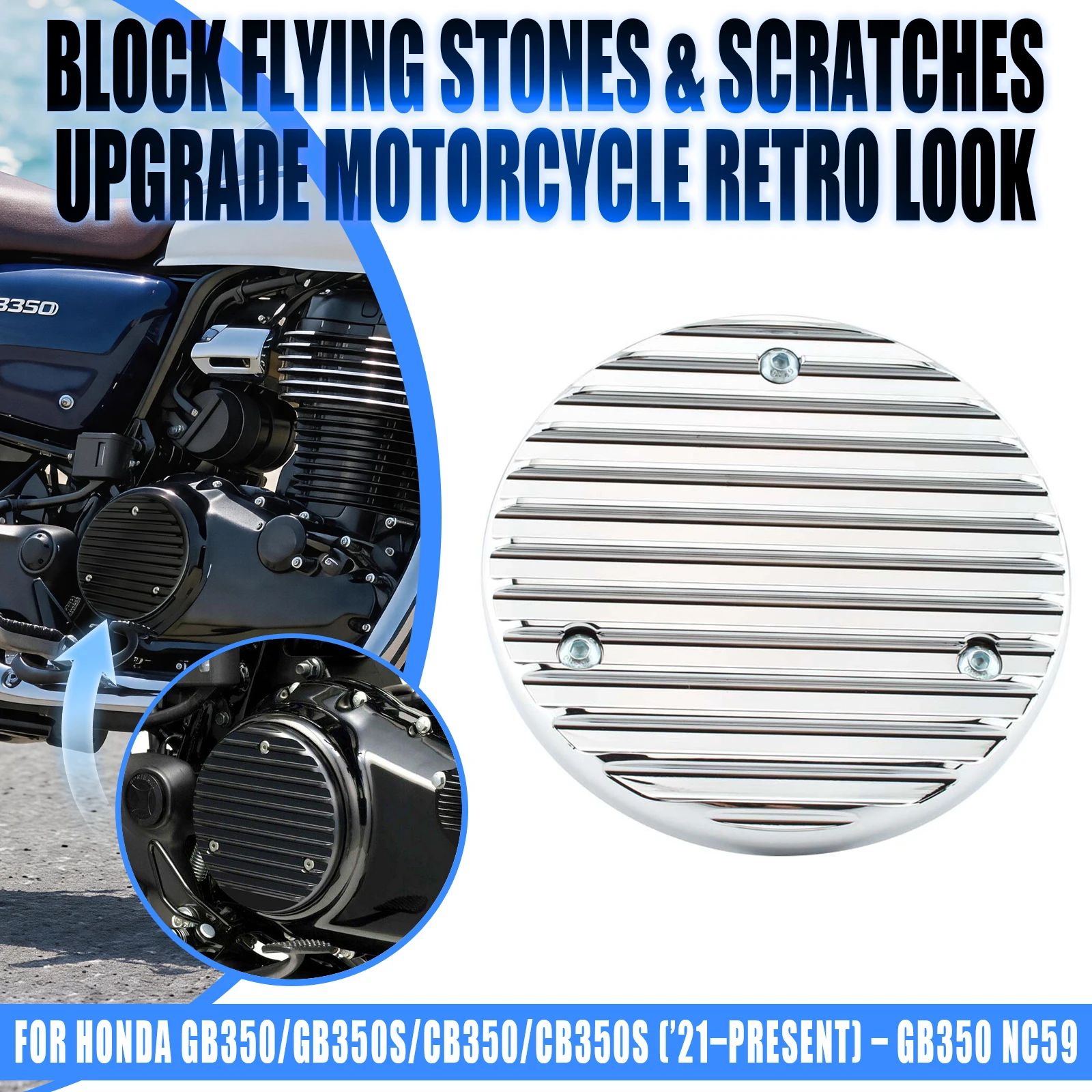 Motorcycle Engine Crankcase Guard Side Cover Left Right Aluminum For Honda GB350 GB350S CB350 CB350S NC59 2021 2022 2023 2024+