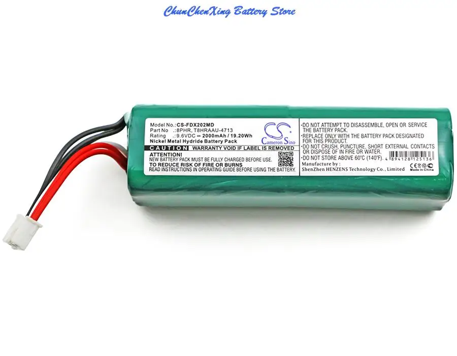 OrangeYu 2000mAh Battery 8PHR  T8HRAAU-4713 for Fukuda ECG FX-2201, ECG FX-7202, ECG FX-7201, Denshi ECG CardiMax FX-7202