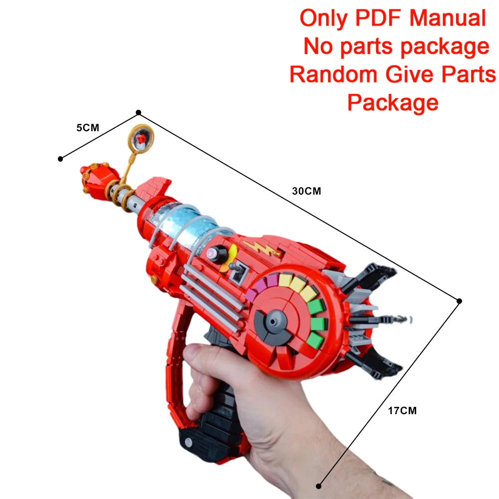 DIY Game Weapon MOC-108544 Call of Duty Ray Gun Building Blocks PDF Manual Parts List (Only PDF Manual,No parts）