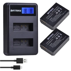 Batterie de caméra 1800mAh LPE12 LP E12, AKKU + chargeur USB LCD pour Canon M 100D Kiss X7 Rebel SL1 EOS M10 EOS M50 DSLR, 2 pièces, LP-E12 mAh