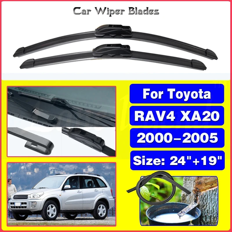 

For Toyota RAV4 XA20 2000 2001 2002 2003 2004 2005 Car Accessories Front Windscreen Wiper Blade Brushes Wipers U Type J Hooks