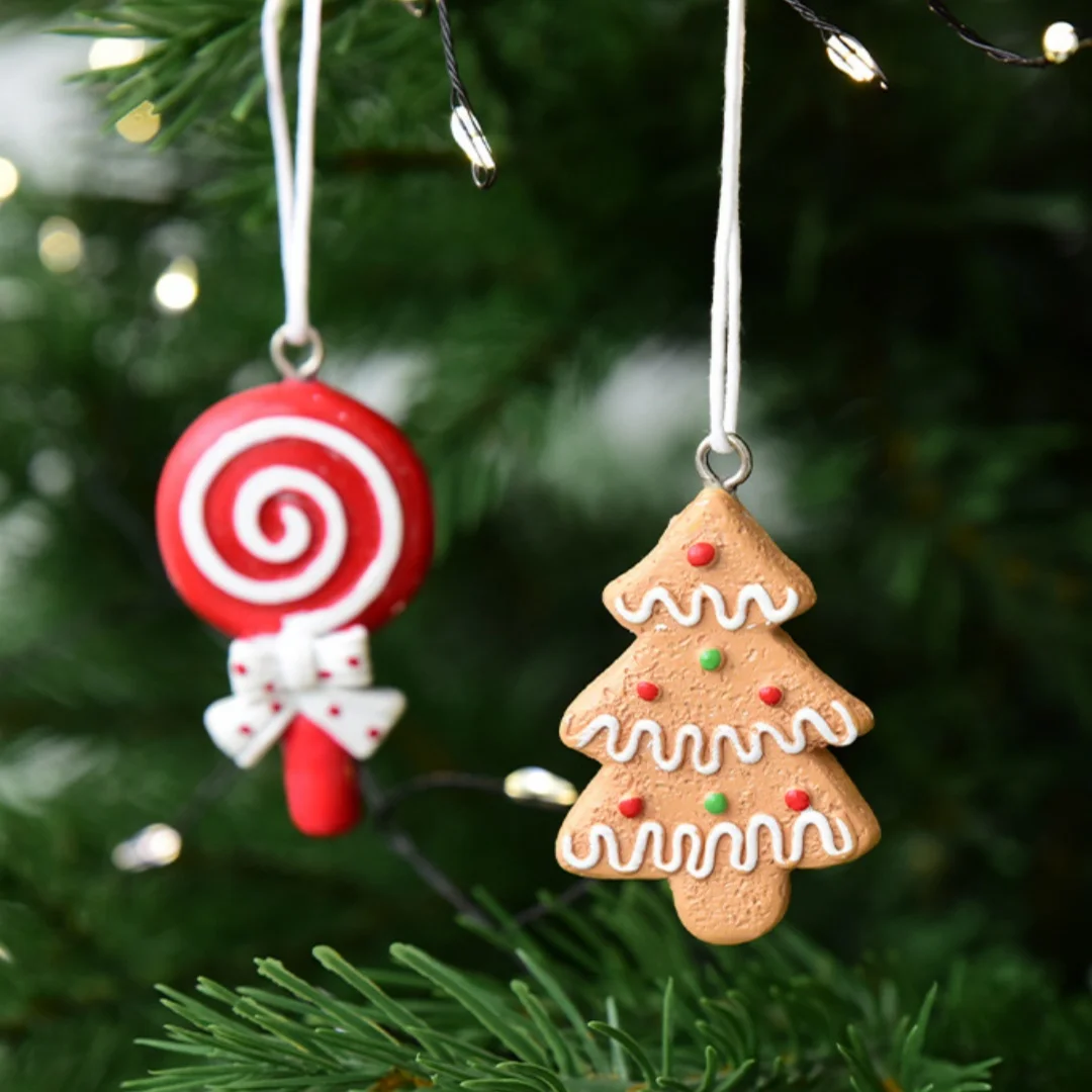 Candy Cane Gingerbread Man Ornaments Xmas Tree Hanging Pendant Christmas Decorations for Home 2026 New Year Gift Navidad Noel - Image 4