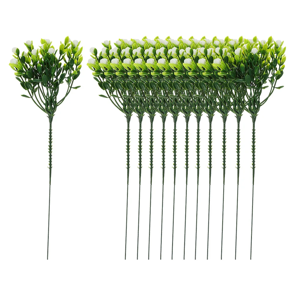 

12 Pcs Small Baby's Breath Decoration Artificial Flowers Stems Bar Counter Simulation Artificcial Silk Fake