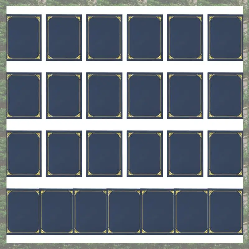 أفضل ما في 2025-25 قطعة من حاملي الشهادات، أغطية شهادات حاملي الدبلوم مع ورق حدود من رقائق الذهب لحجم الرسالة 8.5X11 I #5