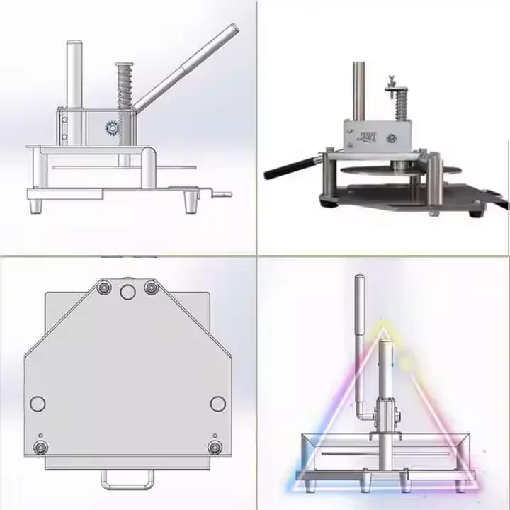 Commercial Dough Press Machine Pizza Hand Grabbing Cake Flat Cake Biscuits Meat Clip Round Manual Hand Pressed