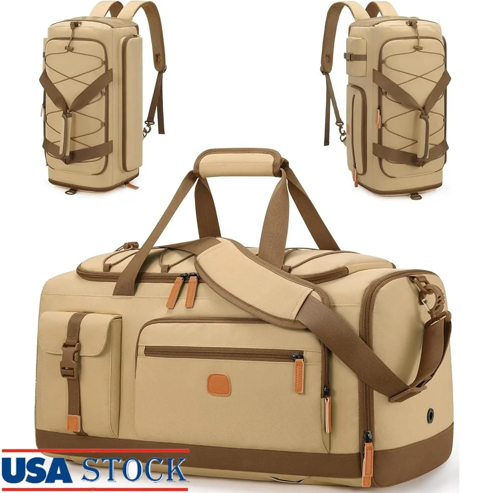 

3-in-1 Gym Bag with Shoe Compartment Laptop Holder Waterproof Travel Duffel Backpack Anti-Theft Weekender Carry-On Men Women