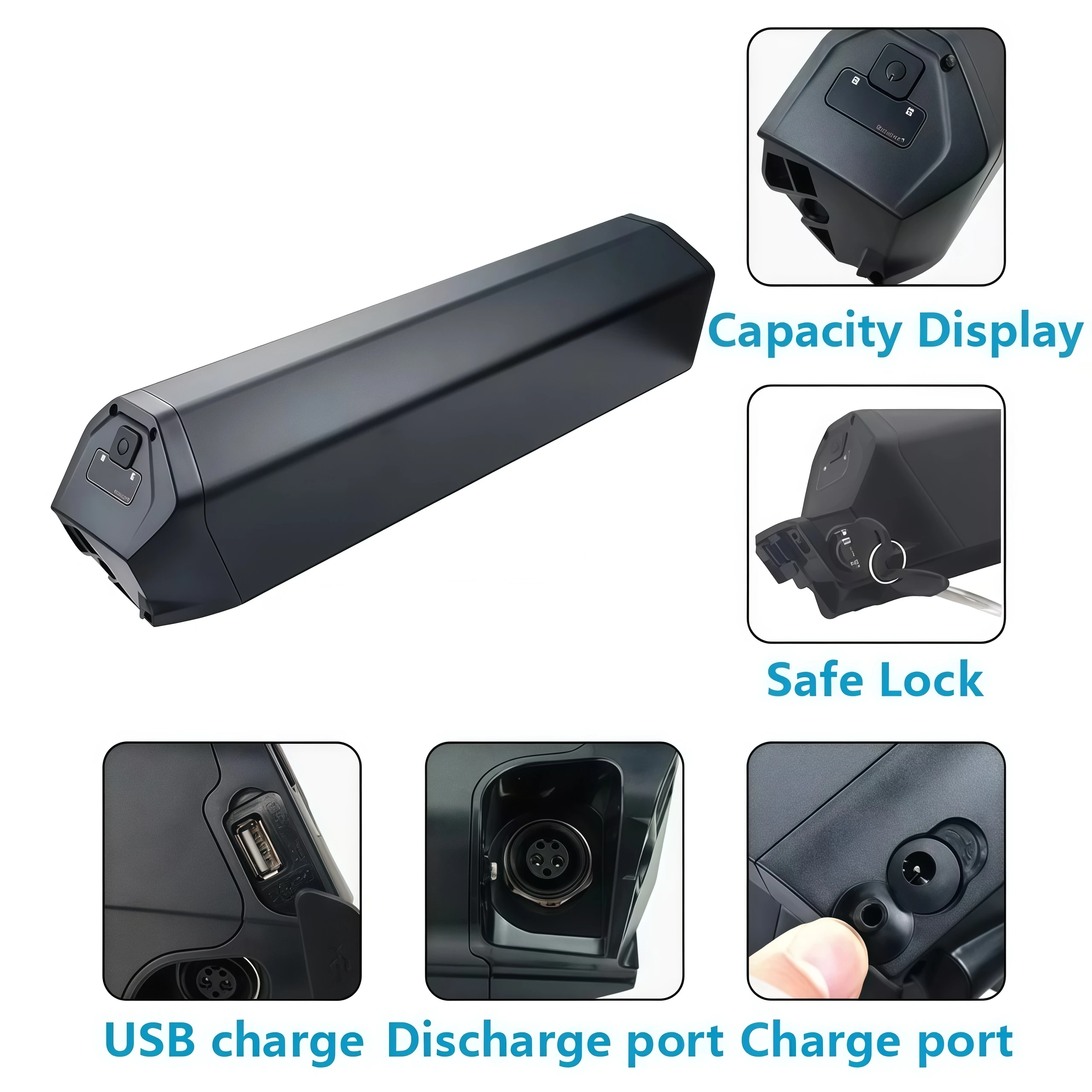 Reention Dorado Electric Bike Battery Pack  Large Capacity 21700 Ebike Lithium Battery 36V 48V Built-in BMS For 350-2000W Motors