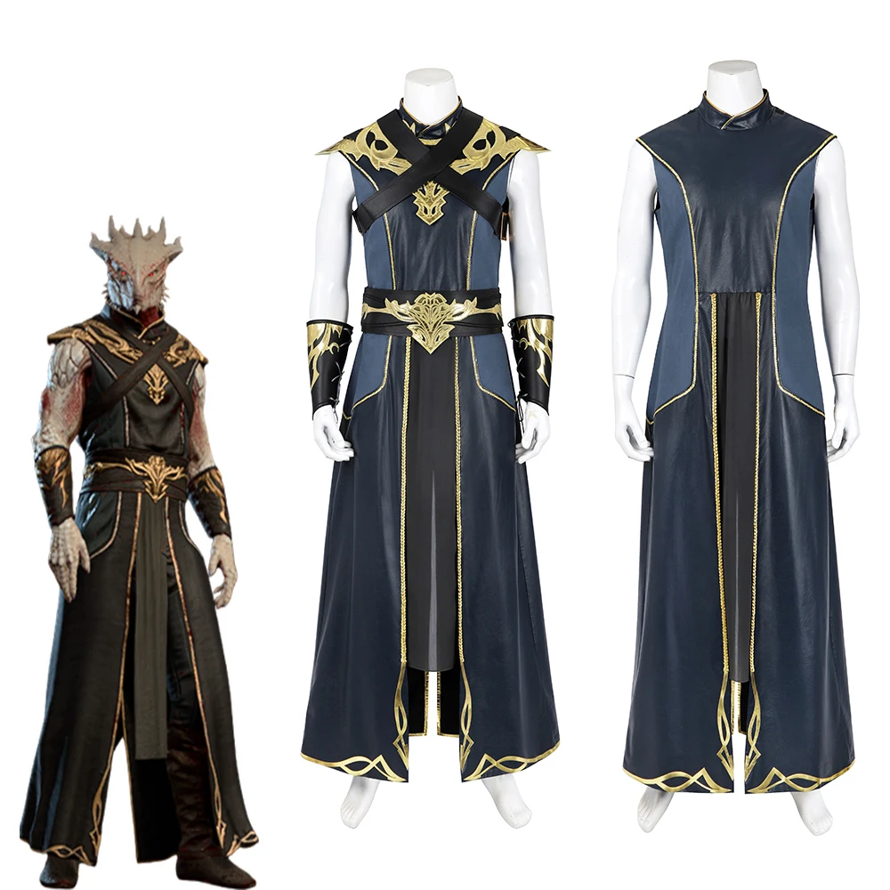 Dark Urge Cosplay Game Costume Adult Men Fantasia Battle Uniform Suit Halloween Carnival Party Warlock Disguise Robe Outfits