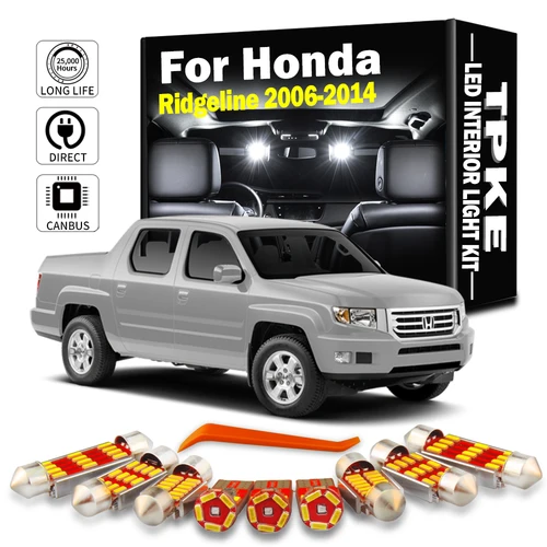 Imagen 1 del producto 19 Uds lámpara LED Canbus Kit de luz de techo de mapa Interior para Honda Ridgeline 2006-2008 2009 2010 2011 2012 2013 2014 accesorios de coche