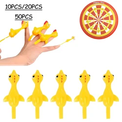 10/100cs Flying Chicken Slingshot Flicking Rubber Chickens Sling Shot Funny Gag Gifts for Kids Adults Party Favors Birthday Gift