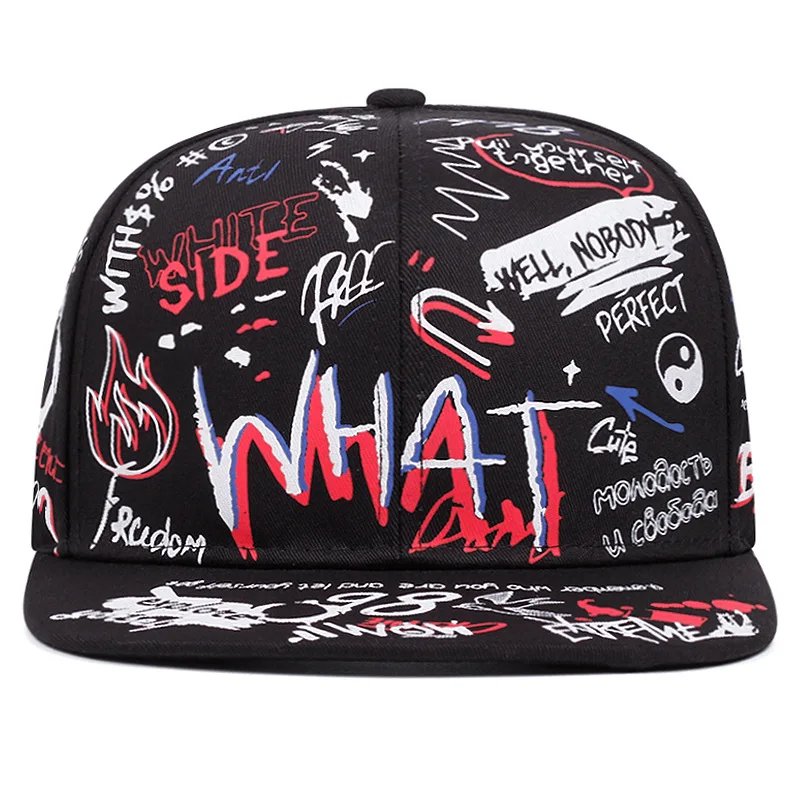 

Cartoon graffiti hipster duck tongue hat personality street trend men's and women's baseball caps