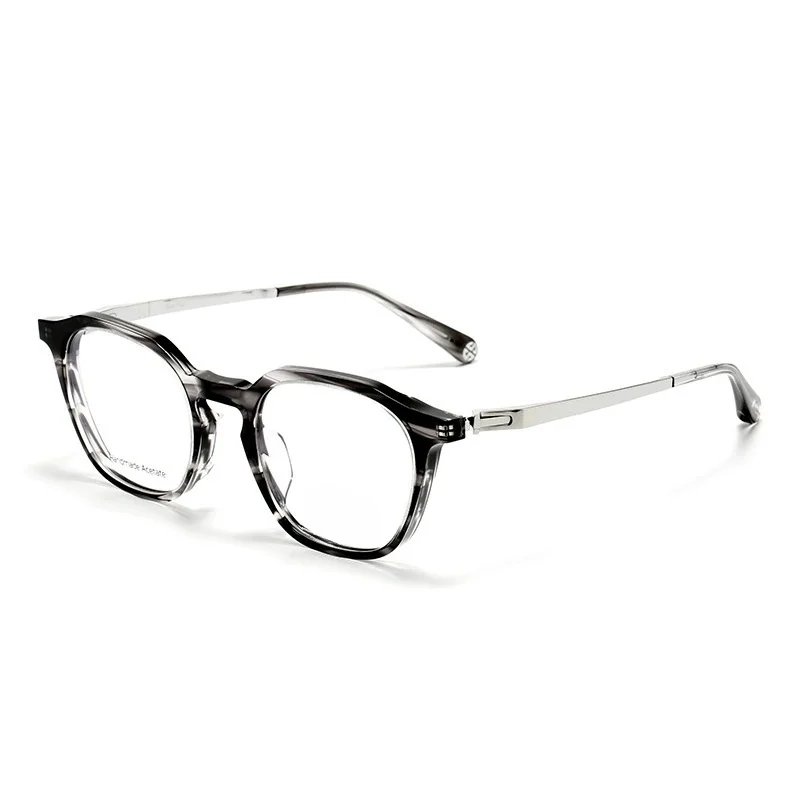 Belight Optische Italië Acetaat Met Titanium Handgemaakte Dikke Acetaat Vintage Retro Brillen Recept Lens sk1061