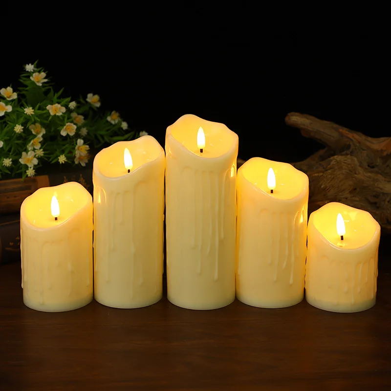 

Flameless Flickering LED Candles Light Battery Powered Decorative Candles for Wedding Valentine's Day Birthday Party Home Decor