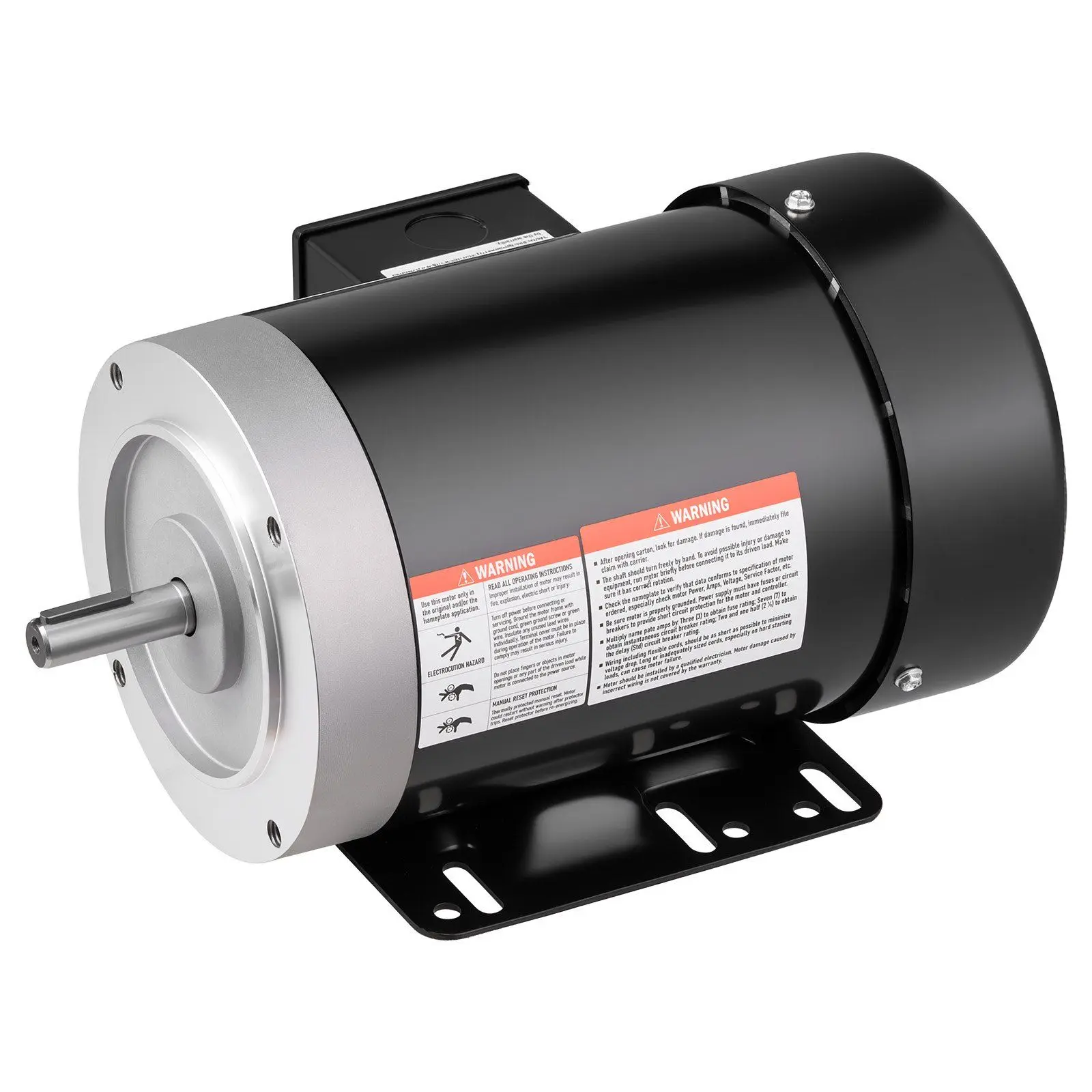 

1 HP Electric Motor, 1725RPM Air Compressor Motor, CW/CCW Rotation, 5/8 inch Shaft Diameter, 1.88inch Shaft Length, 4.1N.m