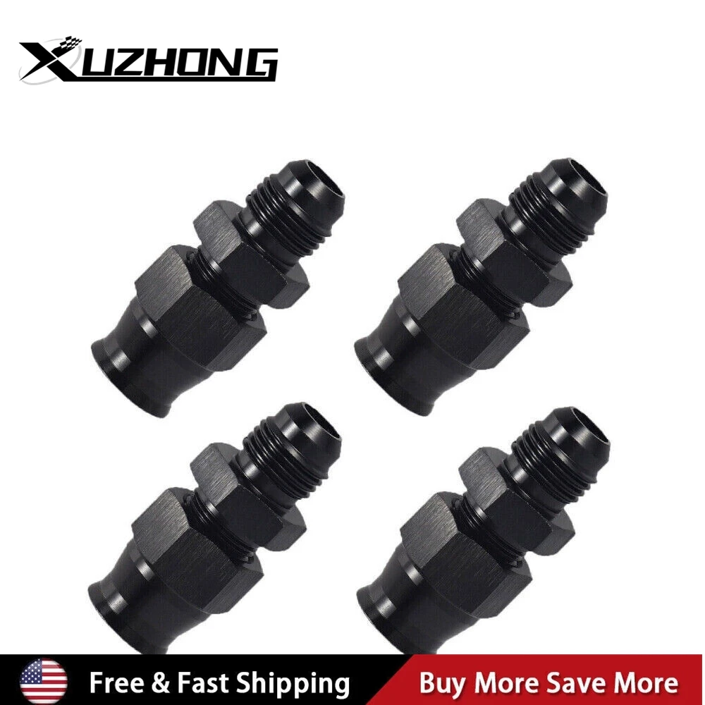 4PCS 6AN ถึง 3/8 "หลอด Hardline การใช้สายอะแดปเตอร์ท่อการบีบอัด AN6